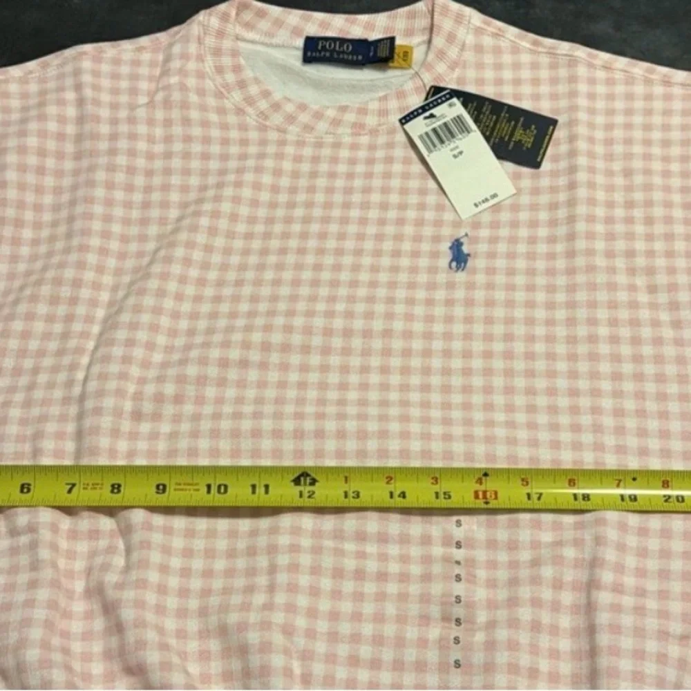 Ralph Lauren Pink and White Gingham Crewneck Small Sweatshirt - Picture 4 of 6